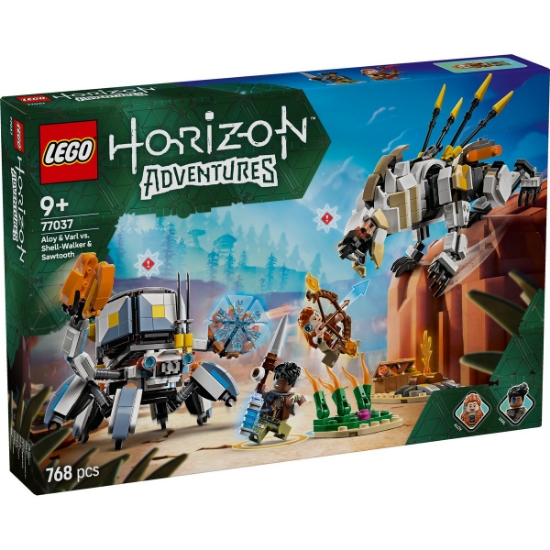 Imagine LEGO HORIZON ADVENTURES ALOY SI VARL VS SHELL WALKER SI SAWTOOTH 77037