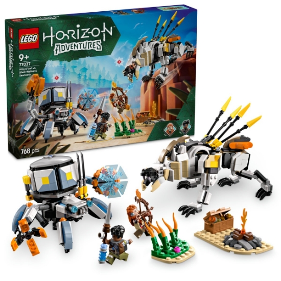 Imagine LEGO Horizon Adventures Aloy și Varl vs Shell-Walker și Sawtooth 77037
