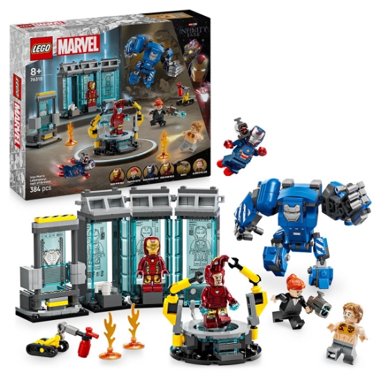 Imagine Lego Super Heroes Laboratorul lui Iron Man Sala armurilor 76315