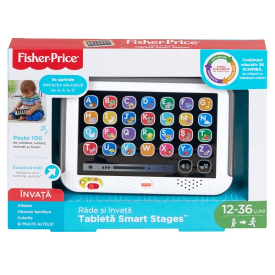Imagine TABLETA EDUCATIVA CU 3 NIVELURI DE DEZVOLTARE LIMBA ROMANA FISHER PRICE