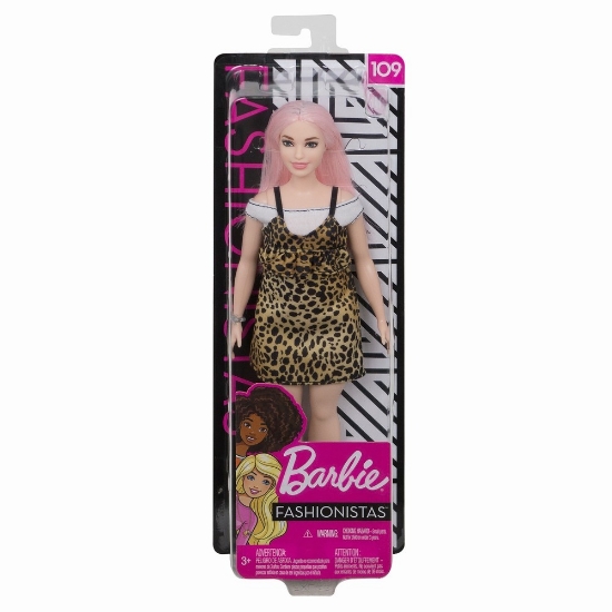 Imagine PAPUSA BARBIE FASHIONISTA CU PARUL ROZ