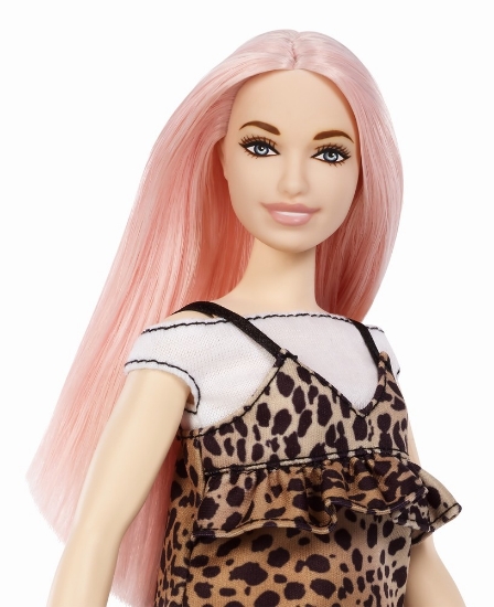 Imagine PAPUSA BARBIE FASHIONISTA CU PARUL ROZ