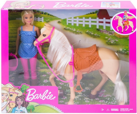 Imagine BARBIE SET PAPUSA CU CAL