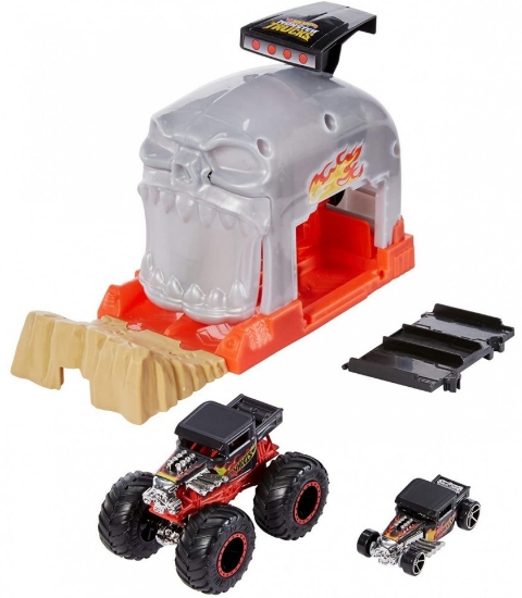 Imagine Hot Wheels Lansator Monster Truck Craniul cu două mașinuțe