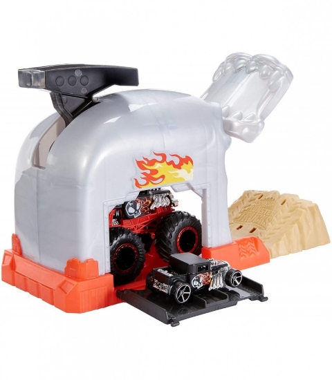 Imagine Hot Wheels Lansator Monster Truck Craniul cu două mașinuțe