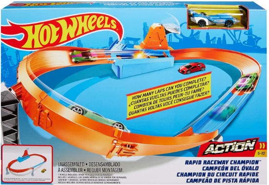Imagine Hot Wheels circuit rapid cu lansator și mașinuță exclusivă