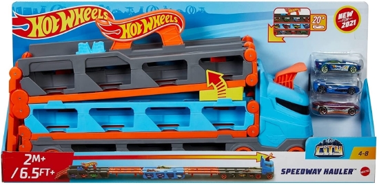 Imagine HOT WHEELS 2 IN 1 MEGA TRANSPORTATOR MASINI PISTA