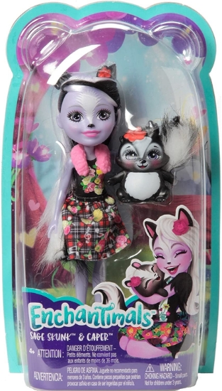 Imagine ENCHANTIMALS PAPUSI CU ANIMALUTE SAGE SKUNK SI CAPER