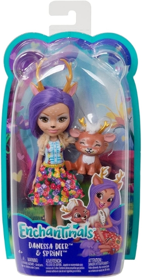 Imagine ENCHANTIMALS PAPUSI CU ANIMALUTE DANESSA DEER SI SPRINT