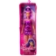 Imagine PAPUSA BARBIE FASHIONISTA CU PAR MOV CU ROCHIE CU UMERI BUFANTI