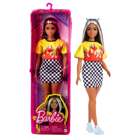 Imagine PAPUSA BARBIE FASHIONISTA BRUNETA CU SUVITE BLONDE