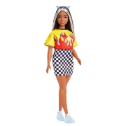 Imagine PAPUSA BARBIE FASHIONISTA BRUNETA CU SUVITE BLONDE
