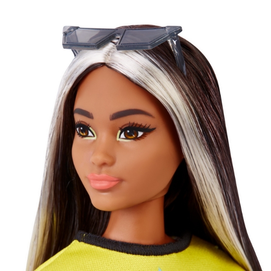 Imagine PAPUSA BARBIE FASHIONISTA BRUNETA CU SUVITE BLONDE