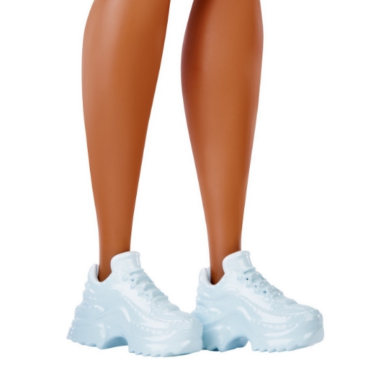Imagine PAPUSA BARBIE FASHIONISTA BRUNETA CU SUVITE BLONDE