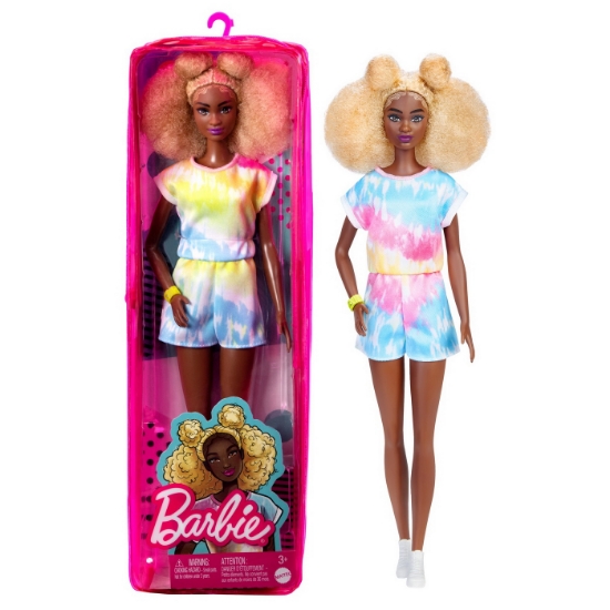 Imagine PAPUSA BARBIE FASHIONISTA CU PAR AFRO BLOND