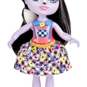Imagine ENCHANTIMALS SET PAPUSI SURORI SI ANIMALUTELE LOR SAGE SKUNK SI CAPER SI SABELLA SKUNK SI STRIPER