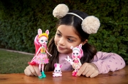 Imagine ENCHANTIMALS SET PAPUSI SURORI SI ANIMALUTELE LOR  BREE BUNNY SI TWIST SI BEDELIA BUNNY SI TAPPY