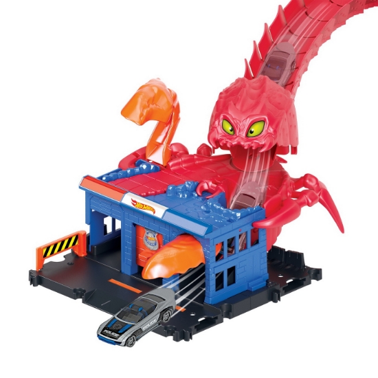 Imagine Hot Wheels City pista inamicilor secția de poliție