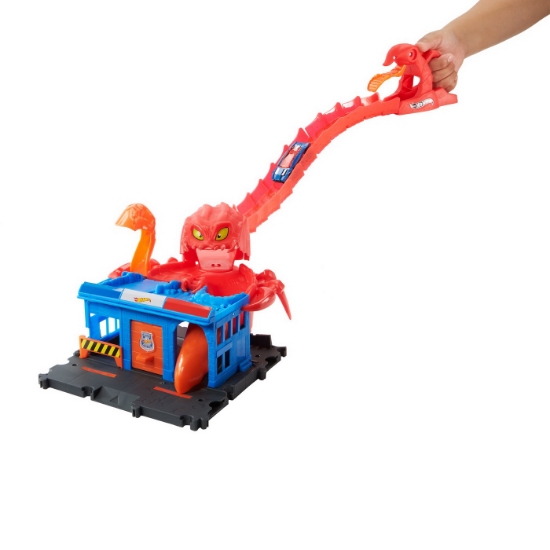 Imagine Hot Wheels City pista inamicilor secția de poliție