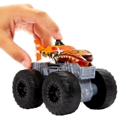 Imagine HOT WHEELS MONSTER TRUCK ROARIN WRECKERS TIGER SHARK CU FUNCTII SI SUNETE SCARA  1:43