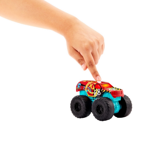 Imagine Hot Wheels Monster Truck Roarin Wreckers Demo Derby cu funcții și sunete scara 1:43