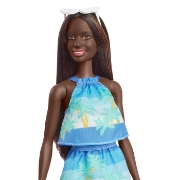Imagine BARBIE TRAVEL PAPUSA BARBIE ANIVERSARE 50 DE ANI MALIBU BRUNETA