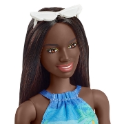 Imagine BARBIE TRAVEL PAPUSA BARBIE ANIVERSARE 50 DE ANI MALIBU BRUNETA