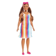 Imagine BARBIE TRAVEL PAPUSA BARBIE ANIVERSARE 50 DE ANI MALIBU SATENA