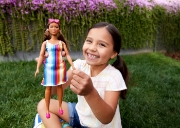 Imagine BARBIE TRAVEL PAPUSA BARBIE ANIVERSARE 50 DE ANI MALIBU SATENA