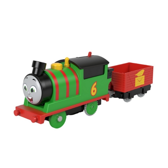 Imagine Thomas locomotiva motorizată Percy cu vagon