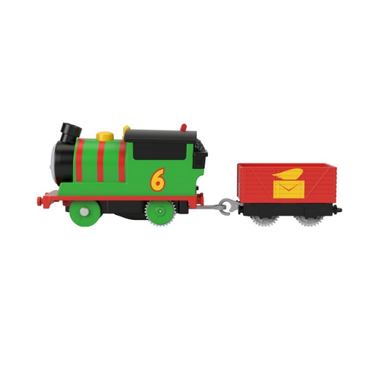 Imagine Thomas locomotiva motorizată Percy cu vagon