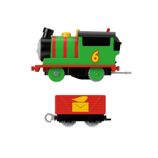 Imagine Thomas locomotiva motorizată Percy cu vagon