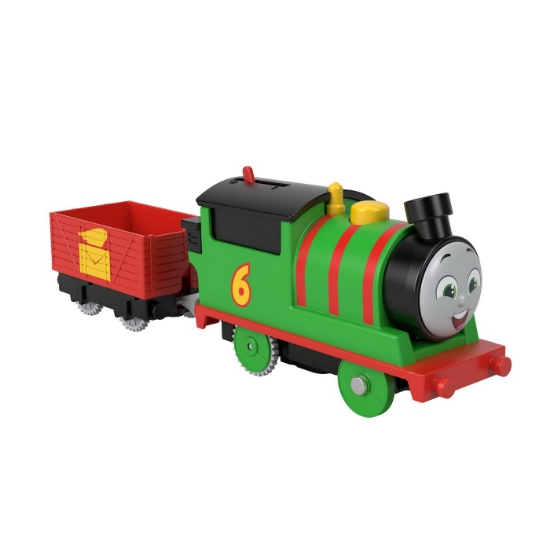 Imagine Thomas locomotiva motorizată Percy cu vagon