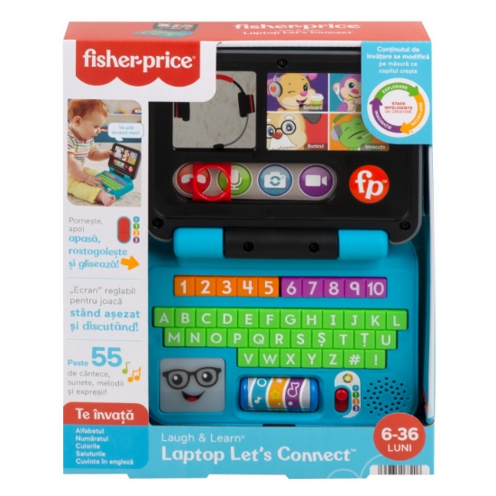 Imagine FISHER PRICE LAUGH&LEARN LAPTOP INTERACTIV IN LIMBA ROMANA