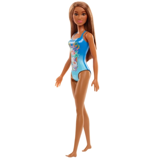 Imagine PAPUSA BARBIE SATENA CU COSTUM DE BAIE ALBASTRU