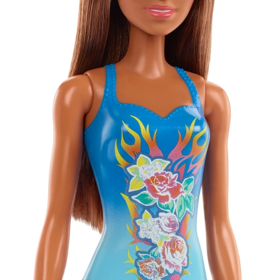 Imagine PAPUSA BARBIE SATENA CU COSTUM DE BAIE ALBASTRU