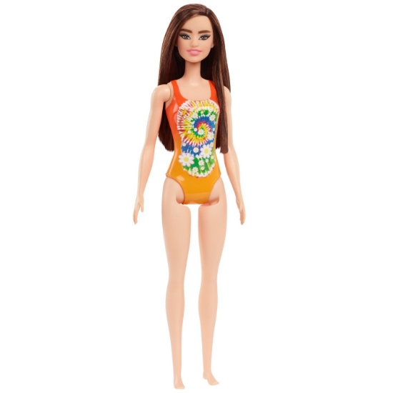 Imagine PAPUSA BARBIE SATENA CU COSTUM DE BAIE PORTOCALIU