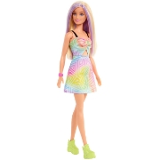 Imagine PAPUSA BARBIE FASHIONISTA BLONDA CU SUVITE MOV