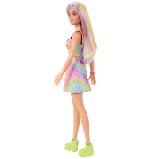 Imagine PAPUSA BARBIE FASHIONISTA BLONDA CU SUVITE MOV