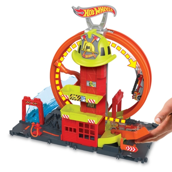 Imagine Hot Wheels stația de pompieri Super Loop