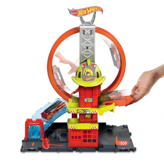 Imagine Hot Wheels stația de pompieri Super Loop