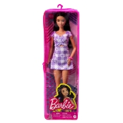 Imagine PAPUSA BARBIE FASHIONISTA BRUNETA CU ROCHIE MOV