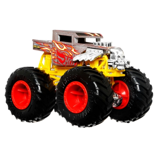 Imagine Hot Wheels Monster Truck Camion Bone Shaker cu culori schimbătoare scara 1:64