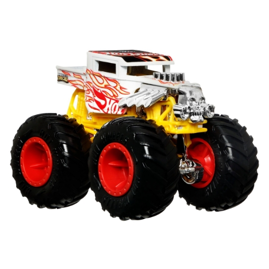 Imagine Hot Wheels Monster Truck Camion Bone Shaker cu culori schimbătoare scara 1:64