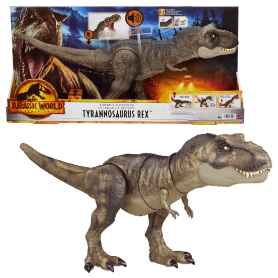 Imagine JURASSIC WORLD THRASH N DEVOUR DINOZAUR TYRANNOSAURUS REX