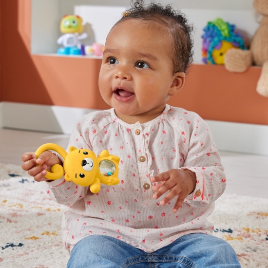 Imagine Fisher Price Jucărie Zornăitoare Leopard – o explozie de culoare și veselie pentru cei mai mici exploratori! 