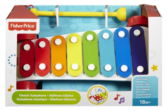 Imagine Fisher Price – Xilofon colorat cu roți și sfoară de tras