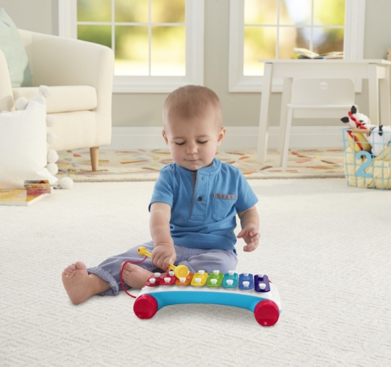 Imagine Fisher Price – Xilofon colorat cu roți și sfoară de tras