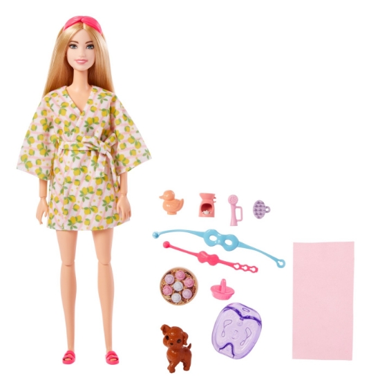 Imagine BARBIE SET DE JOACA CU ACCESORII PAPUSA BARBIE O ZI LA SPA