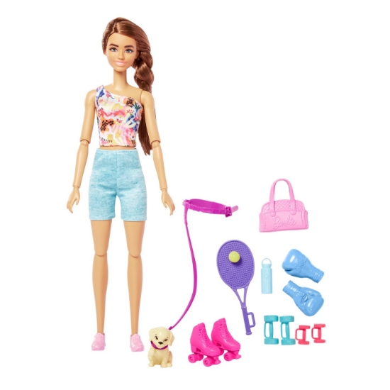 Imagine BARBIE SET DE JOACA CU ACCESORII PAPUSA BARBIE SPORTIVA